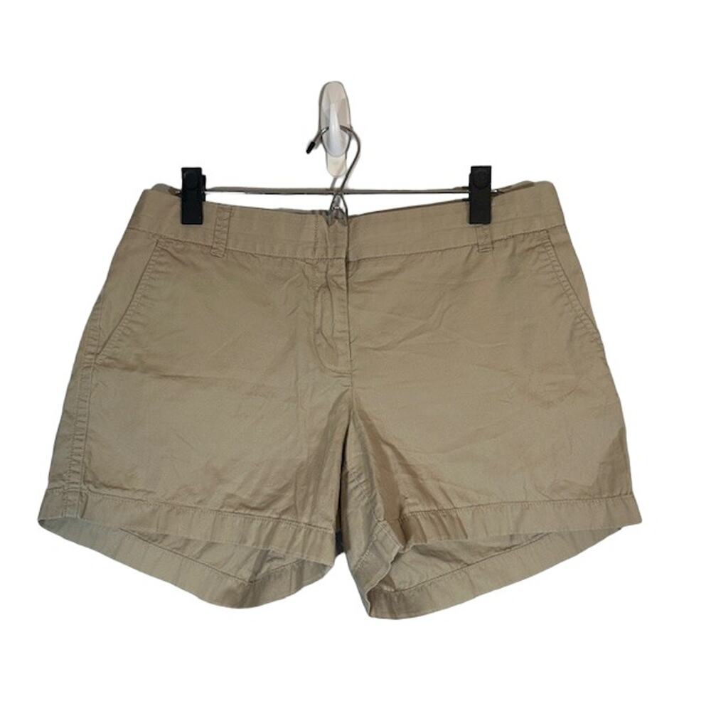J.Crew Beige Broken In Cotton Chino Shorts Casual Khaki Women Size 8